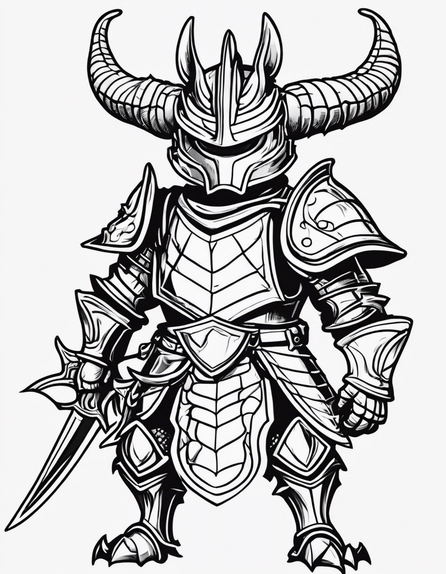 a dragon knight in armor